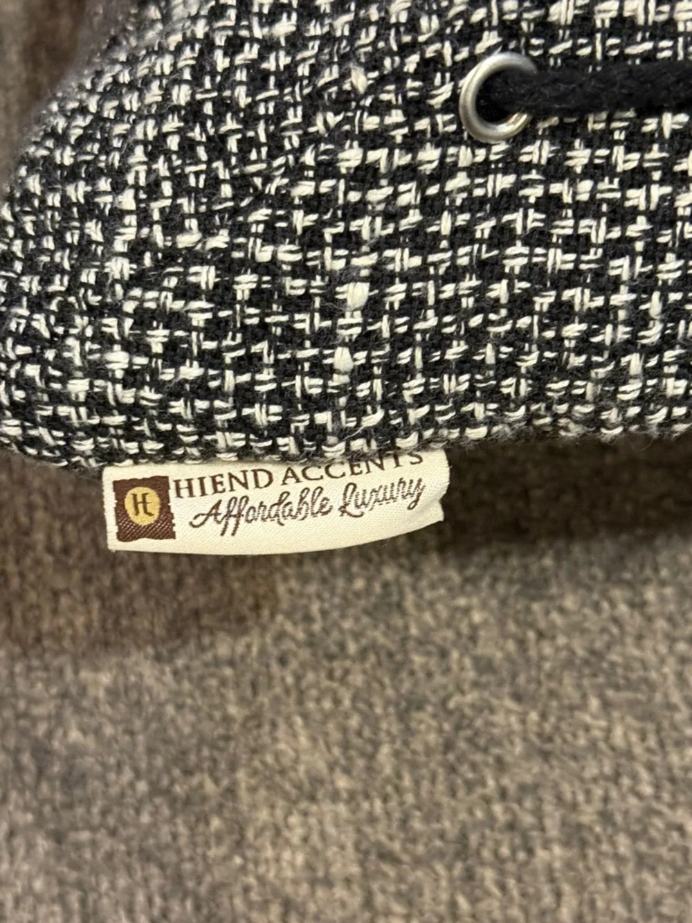 HiEnd Accents Tweed and Chenille pillow Covers Set of two